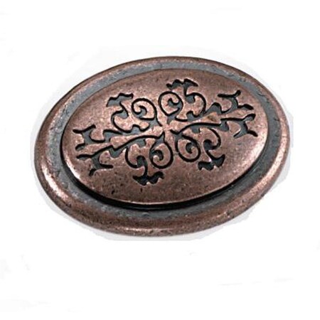 Laurey 1.38 in. Oval Cimarron Knob - Antique Copper 53107